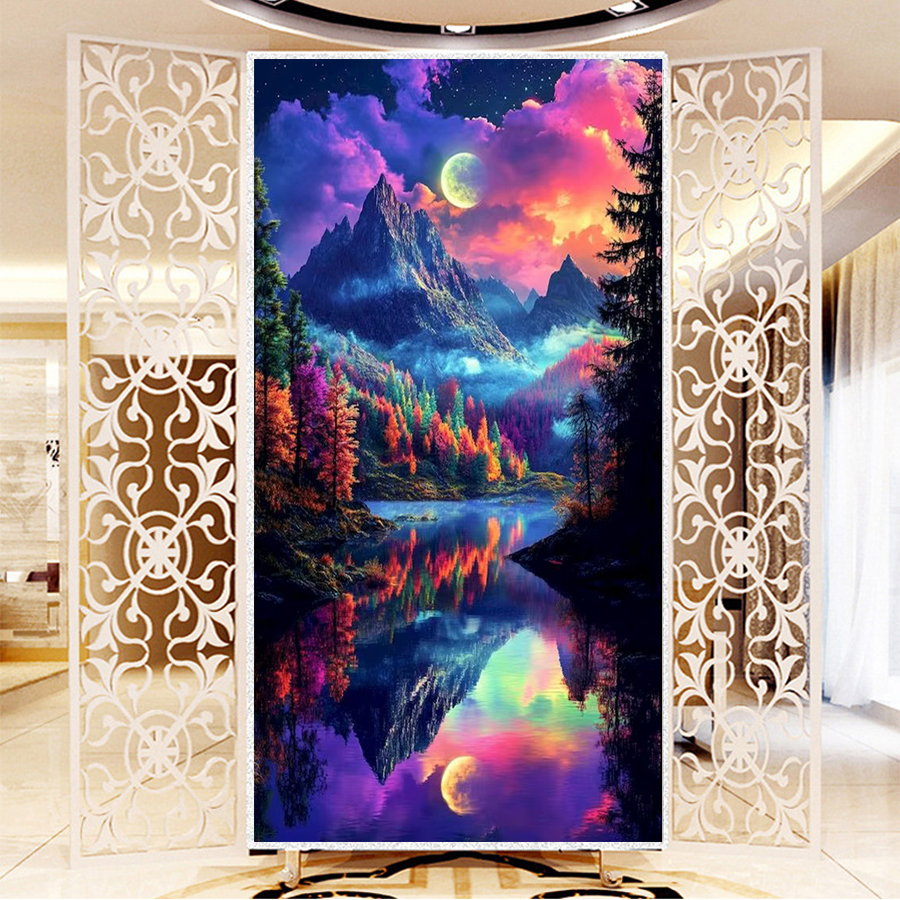Resin Art Images - Inverted image Diamond Mosaic color tree