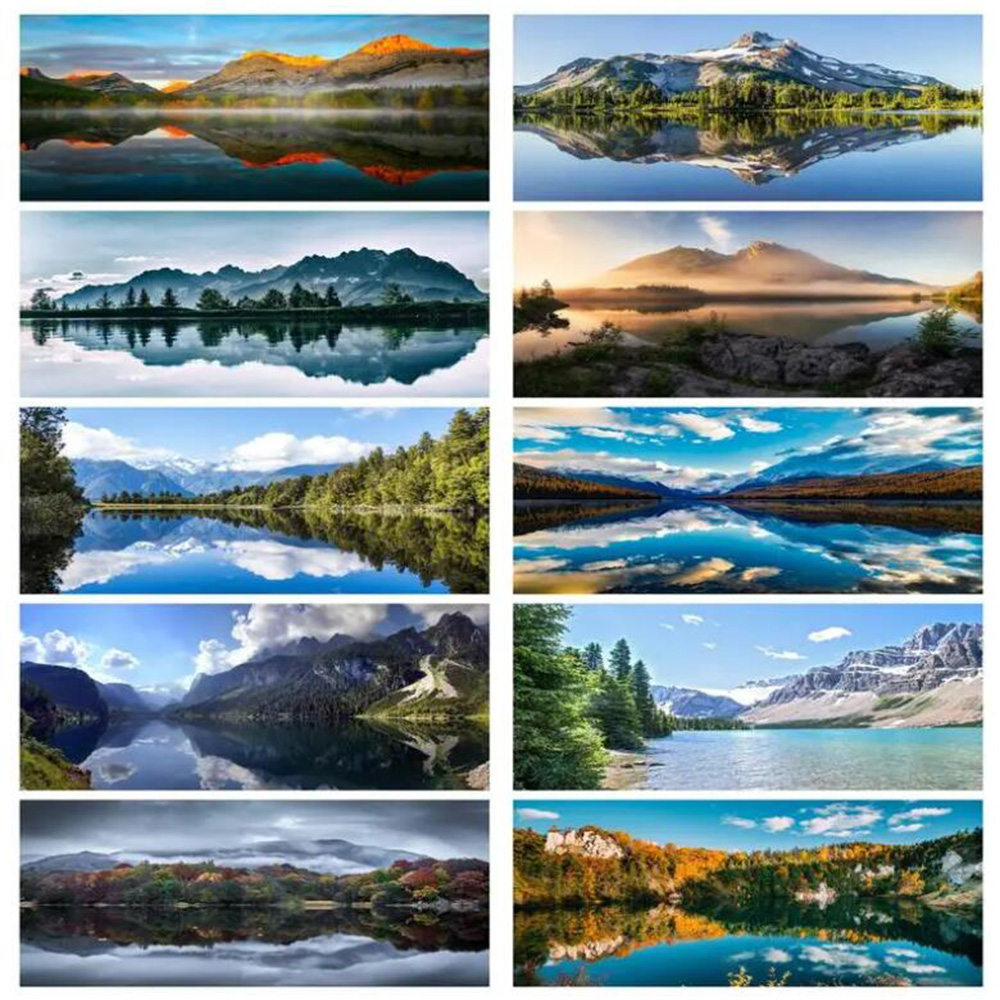 Resin Art Images - 5D Diamond Embroidery Landscape Inverted Image
