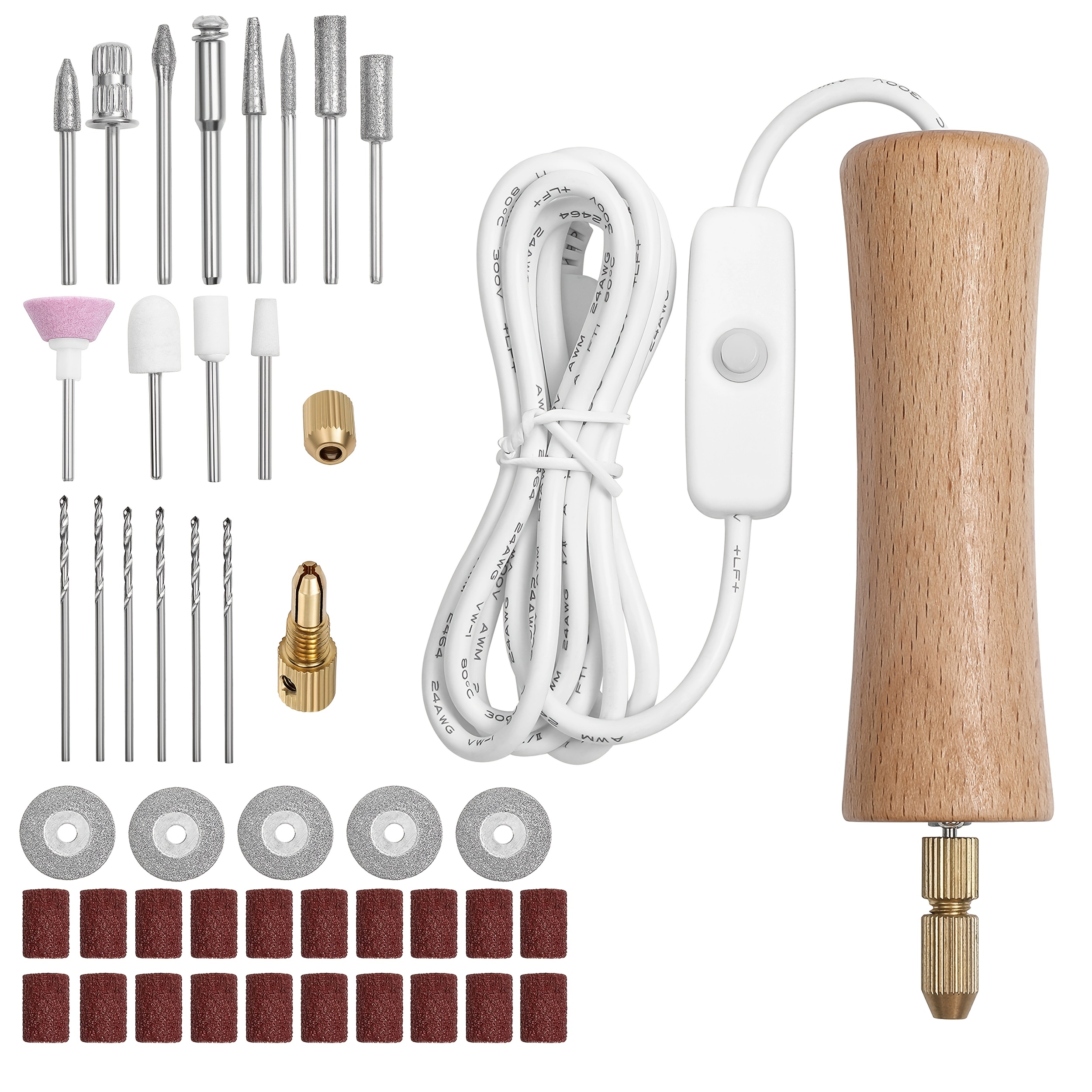 Resin Art Drill Machine - Electric Resin Jewelry Drill Set, Wooden