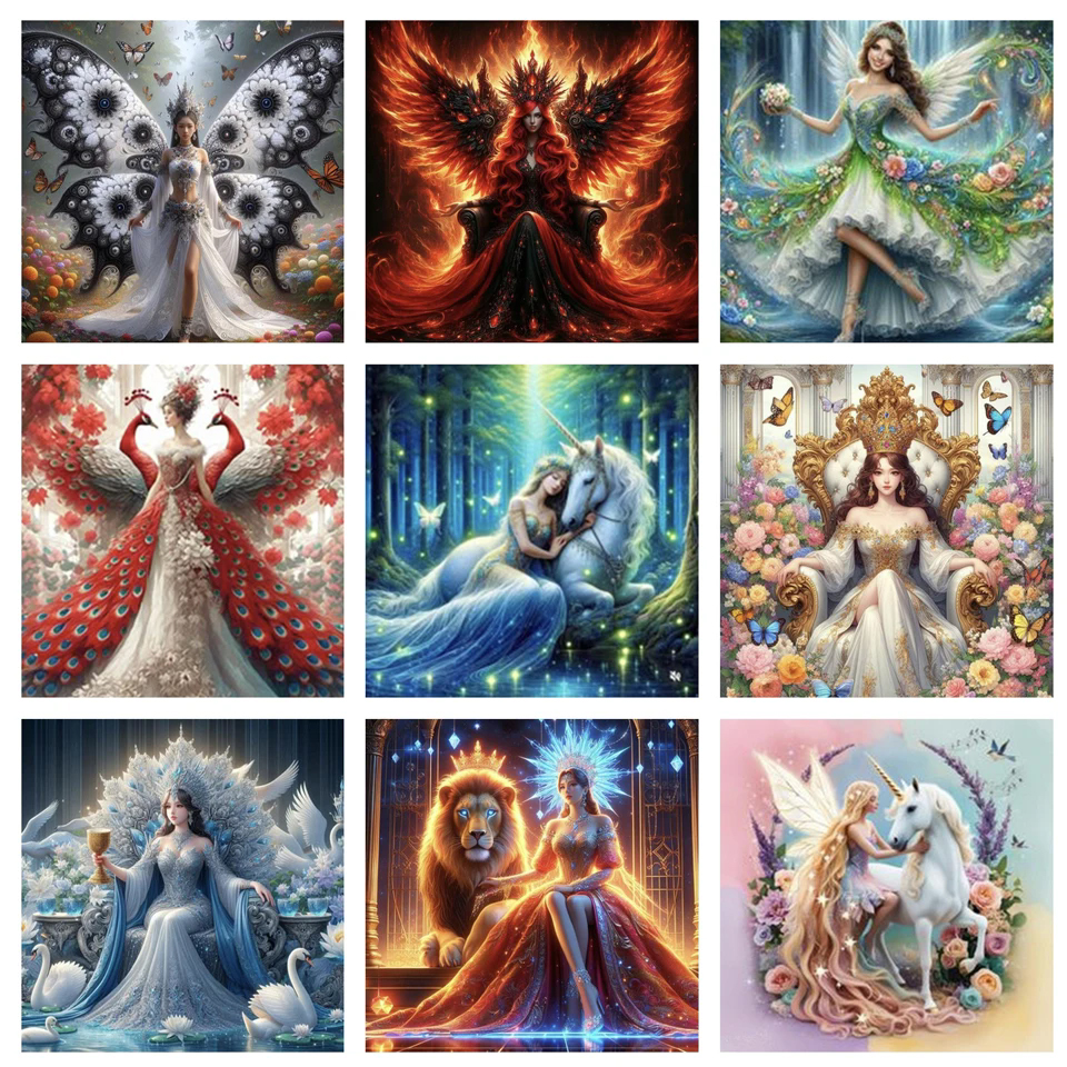 Resin Art Images - 5D Diamond Painting Flower Fairy Diamond
