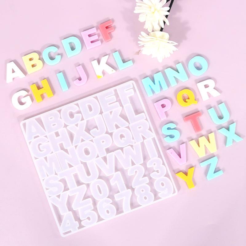 Resin Art Alphabet - Alphabet Epoxy Resin Silicone Mold Letter