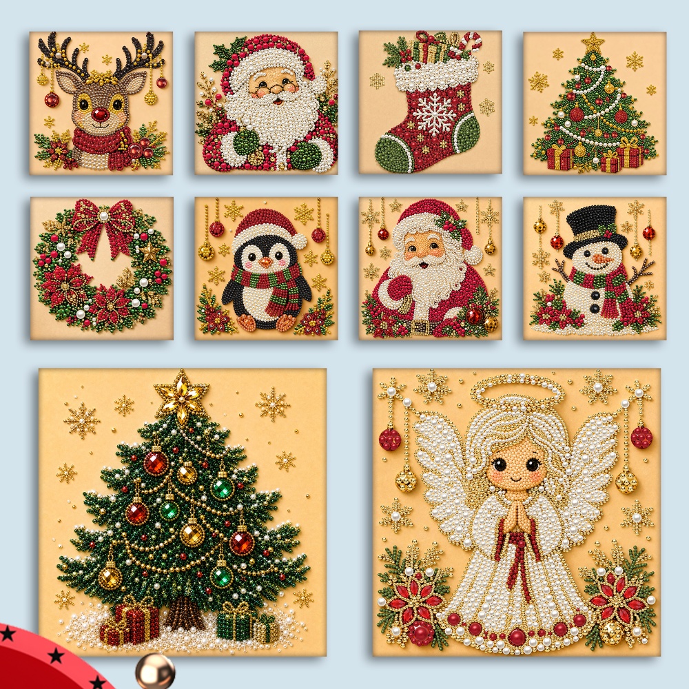 Resin Art Wall - Christmas Decor DIY Santa Claus Snowman