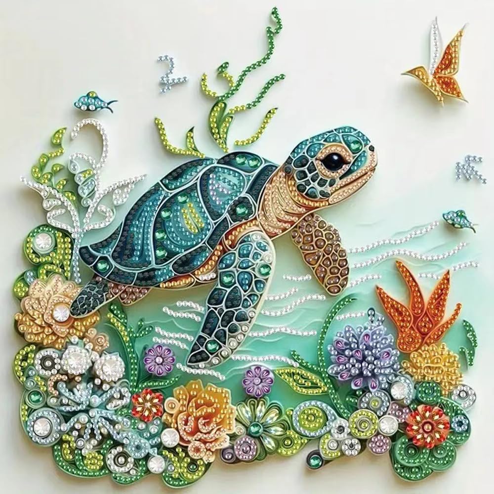 Resin Art For Beginner - Sea Turtle Animal Diamond Painting Kits