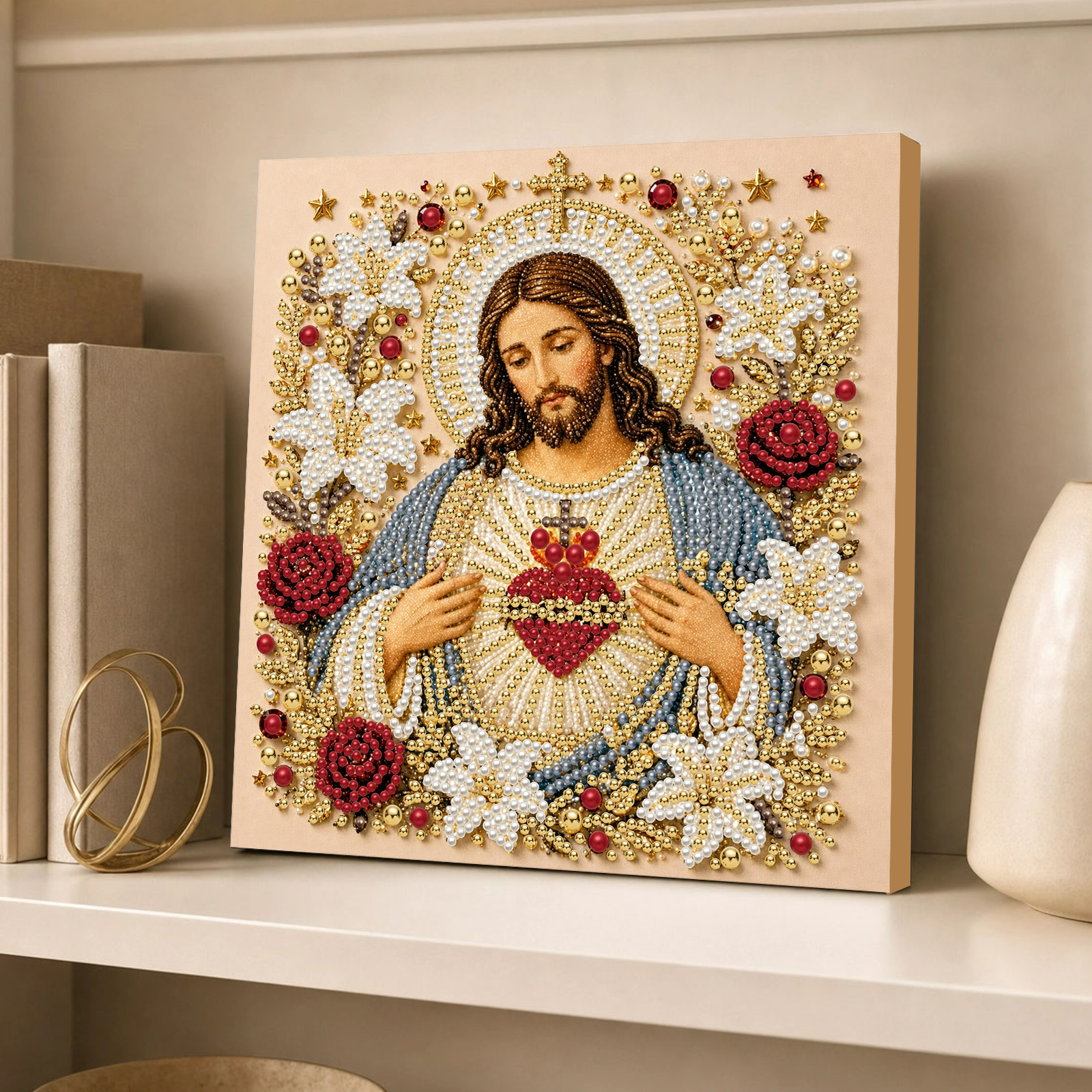 Resin Art For Beginner - Jesus Virgin Mary DIY Diamond Painting