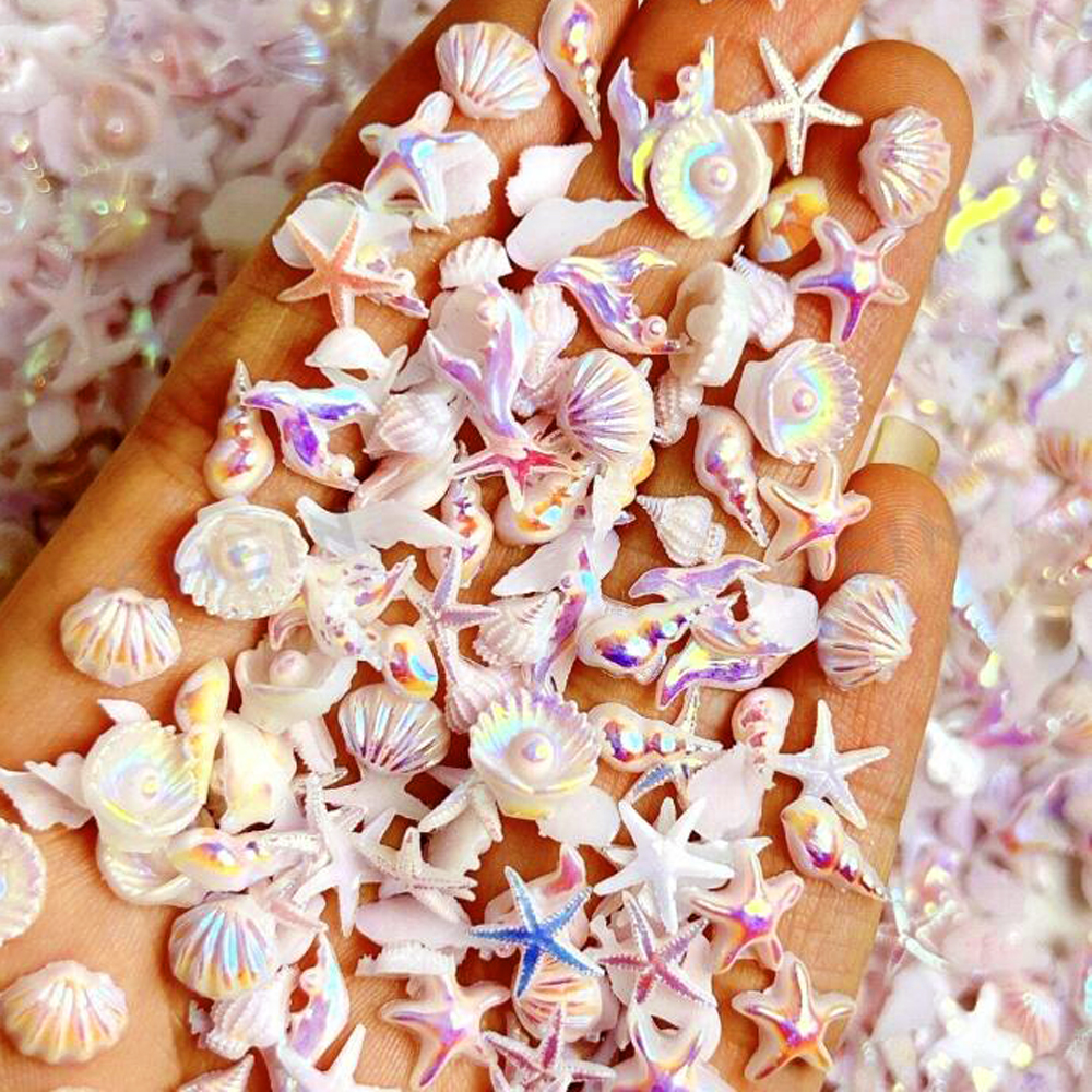 Resin Art Beach Theme - 30pcs Mixed Summer Beach Nail Rhinestone
