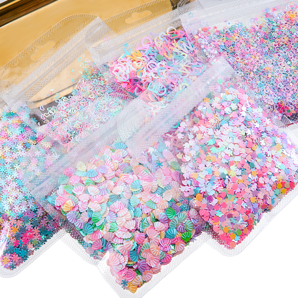 Resin Art Alphabet - 20G Glitter Heart Star Letter Shell