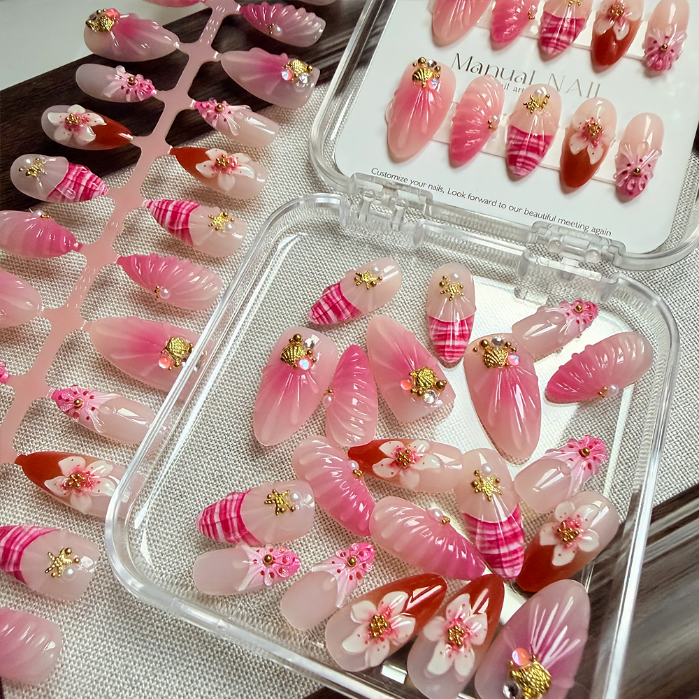 Resin Art Flowers - 10/30pcs Pink Ombre 3D Flower Press