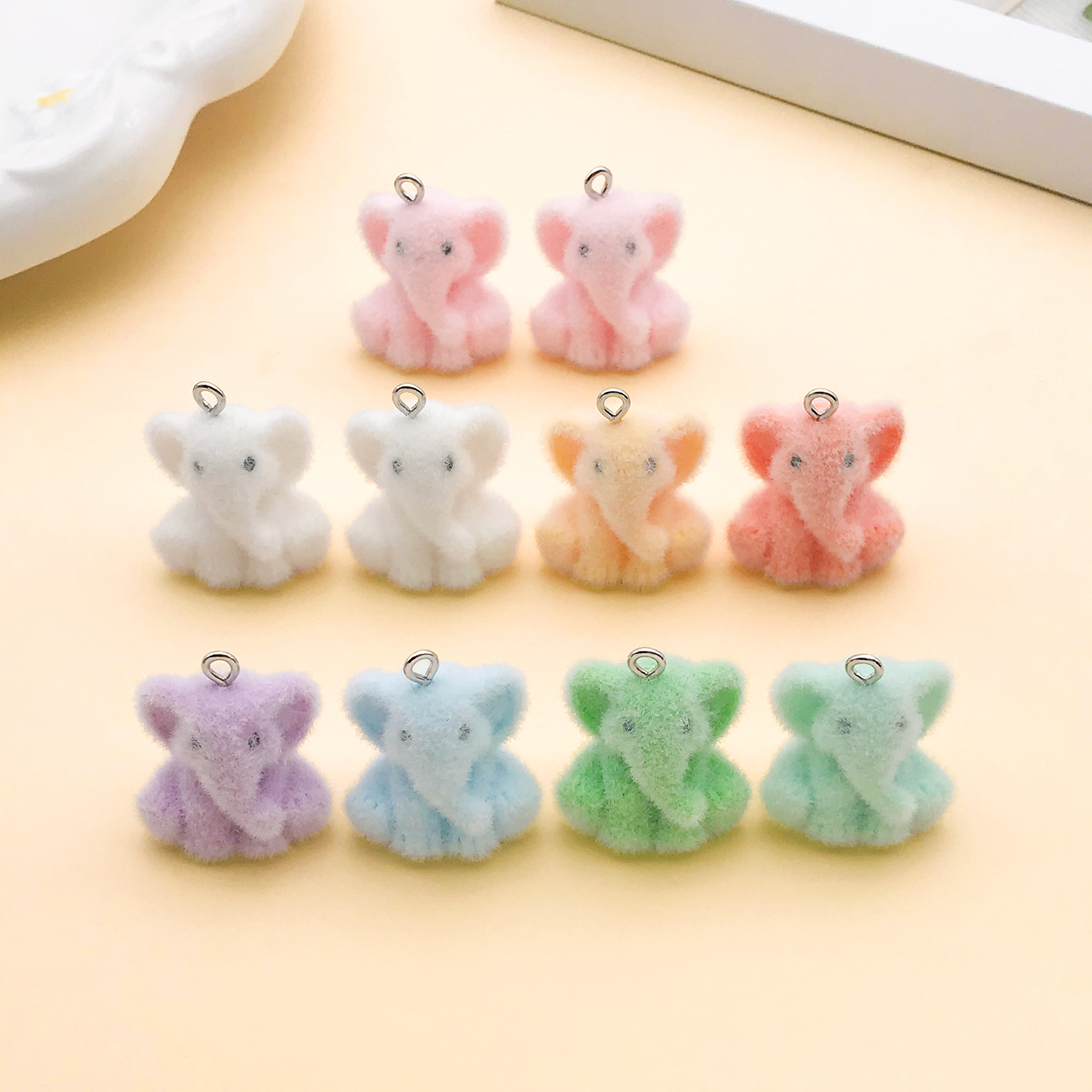 Resin Art Supplies Near Me - 2/10pcs Resin Flocking Cute Little Elephant