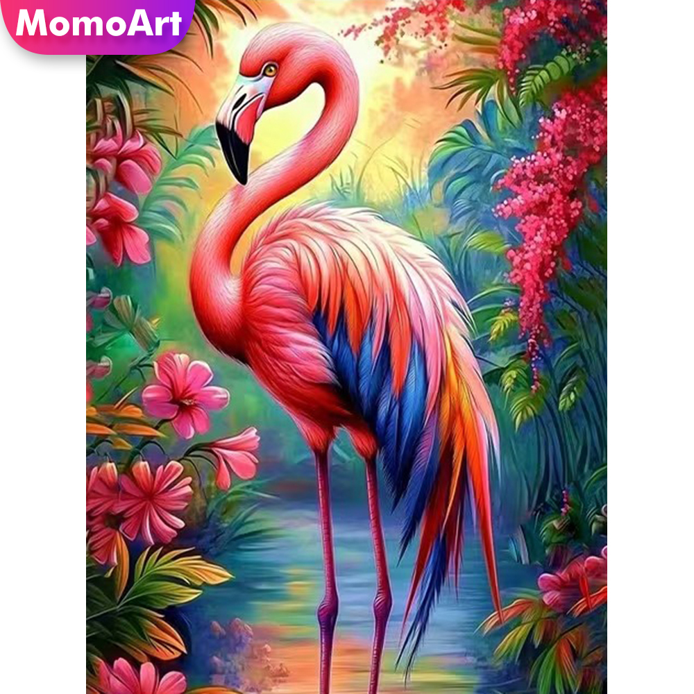 Resin Art For Beginner - Momoart Diamond Painting Flamingo Animal DIY