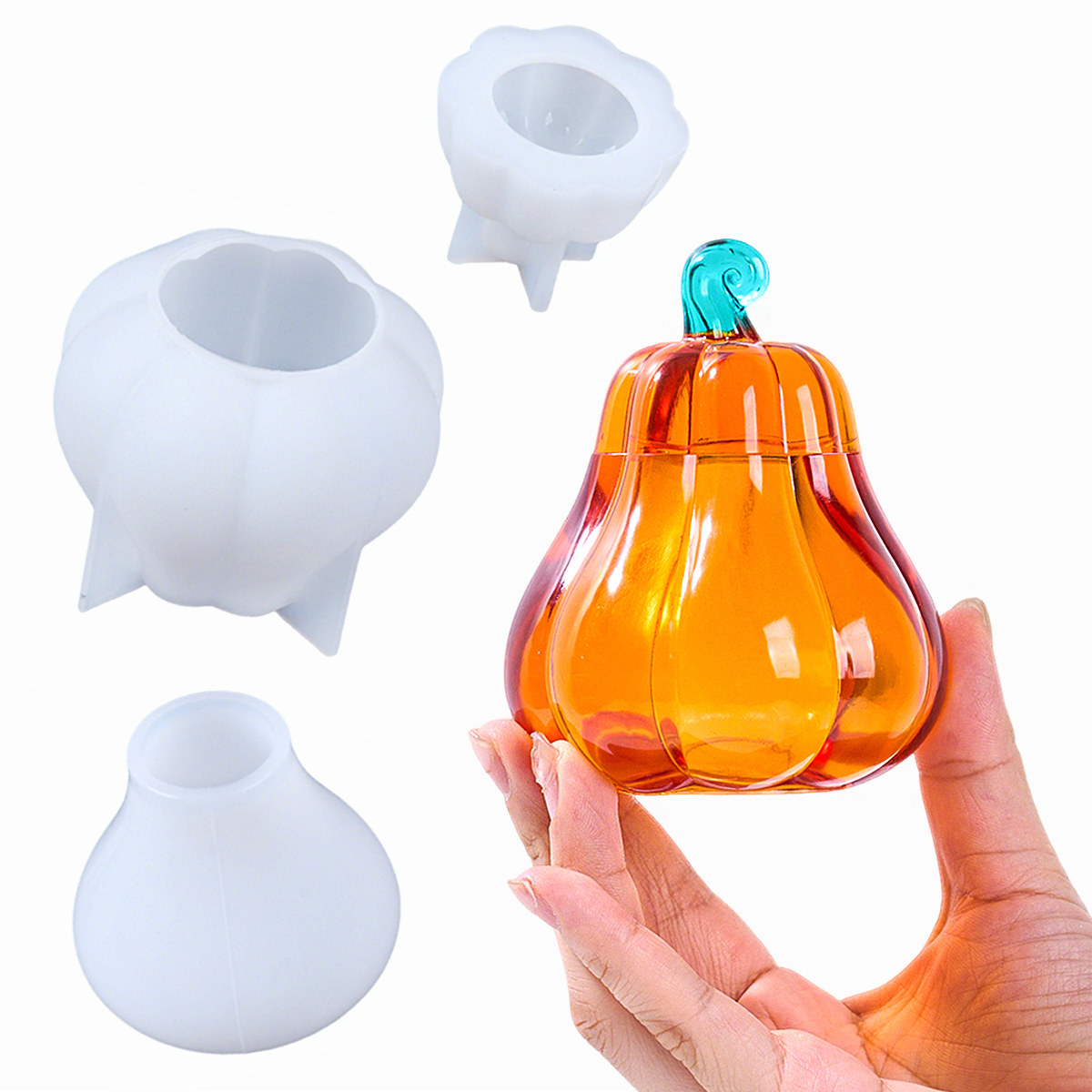 Resin Art Case - DIY Pumpkin Storage Box Silicone Mold