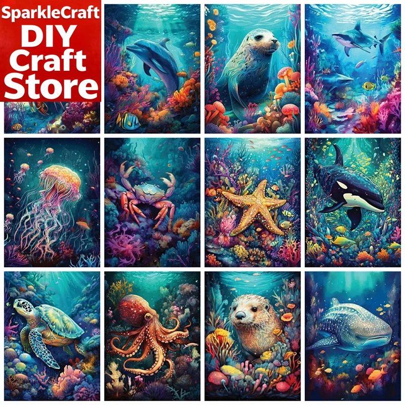 Resin Art Wall - 1PC frameless Full Square Round Diamond