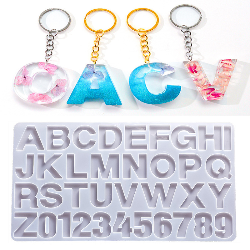 Resin Art Alphabet - Alphabet Epoxy Resin Silicone Mold DIY