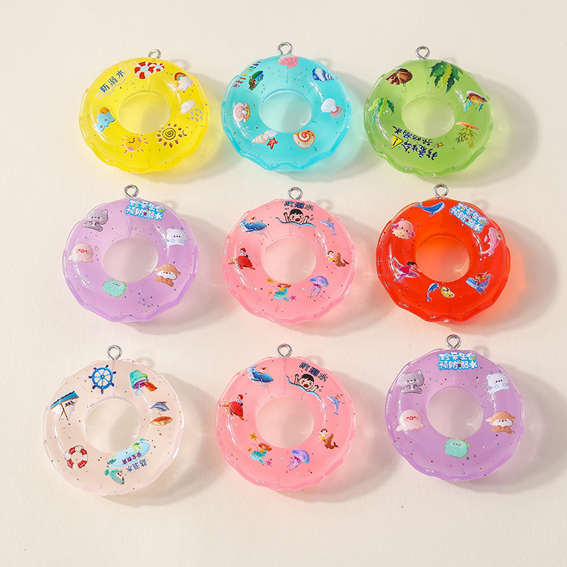 Resin Art Beach Theme - Leslie 5pcs Resin Summer Beach Swimming