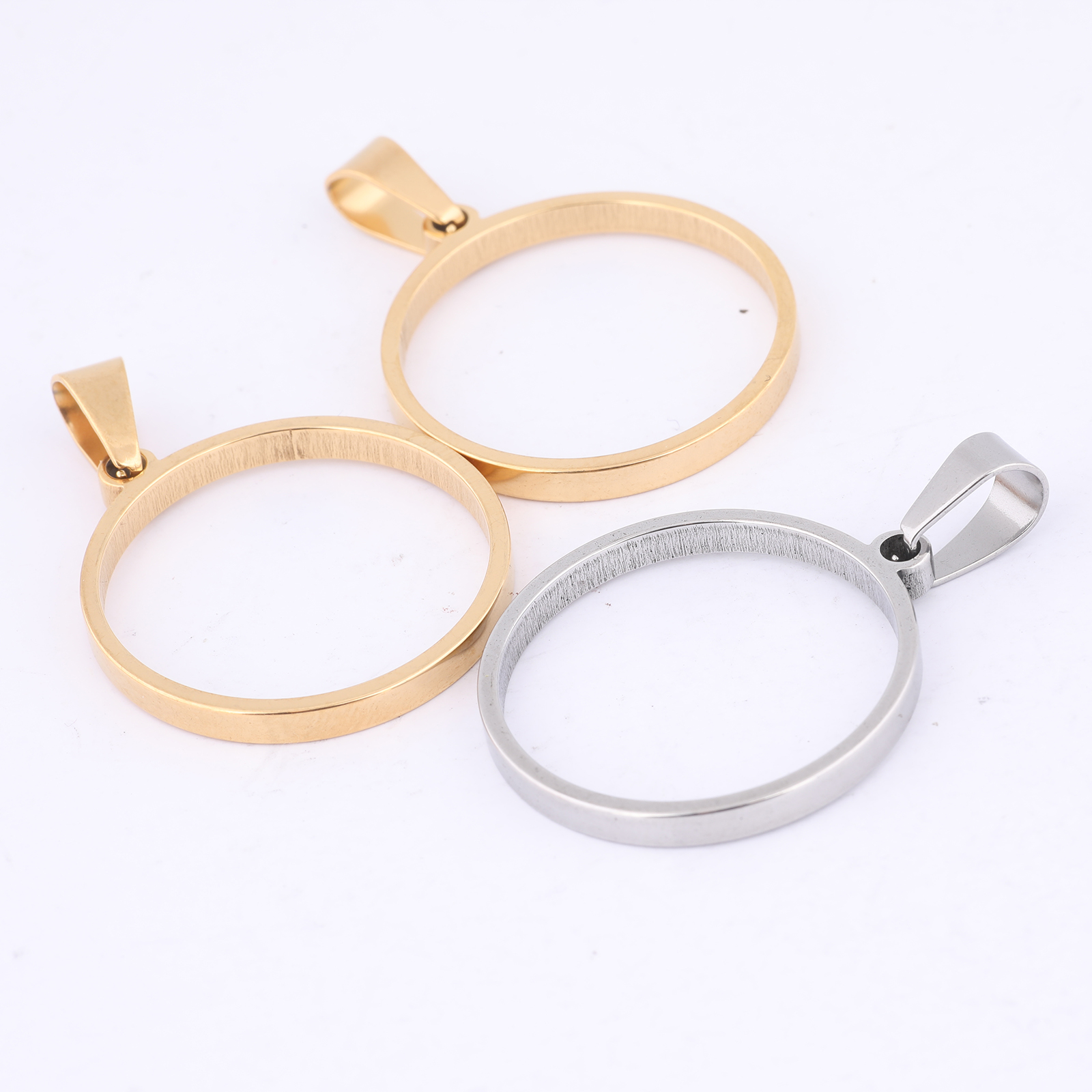 Resin Art Handmade - 10pcs 25mm Round Open Bezel Charms