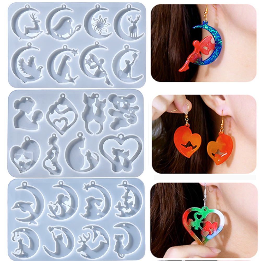 Resin Art Alphabet - Earring Pendants Epoxy Resin Silicone Mold