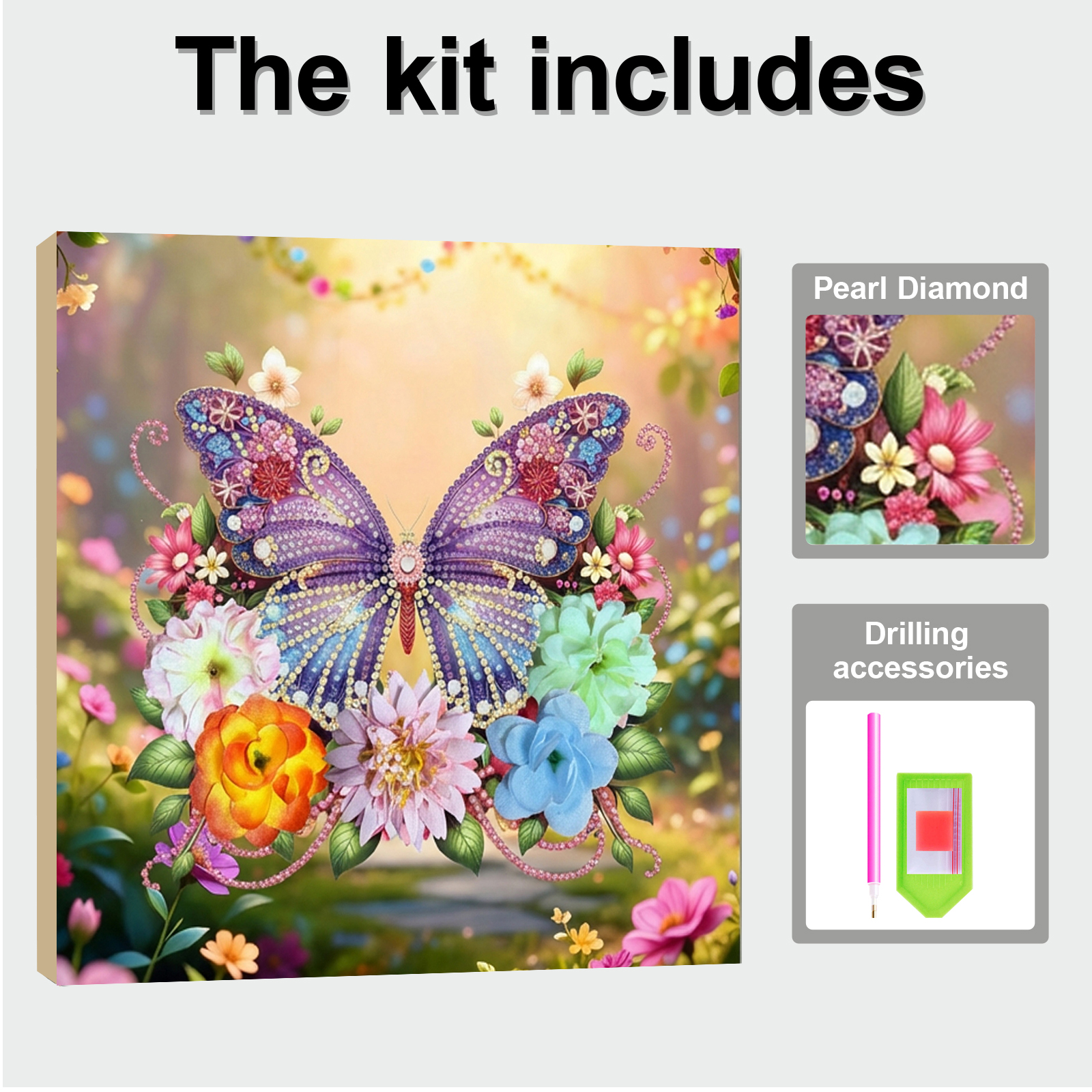 Resin Art Wall - Butterfly DIY Diamonds Dots Gem Art