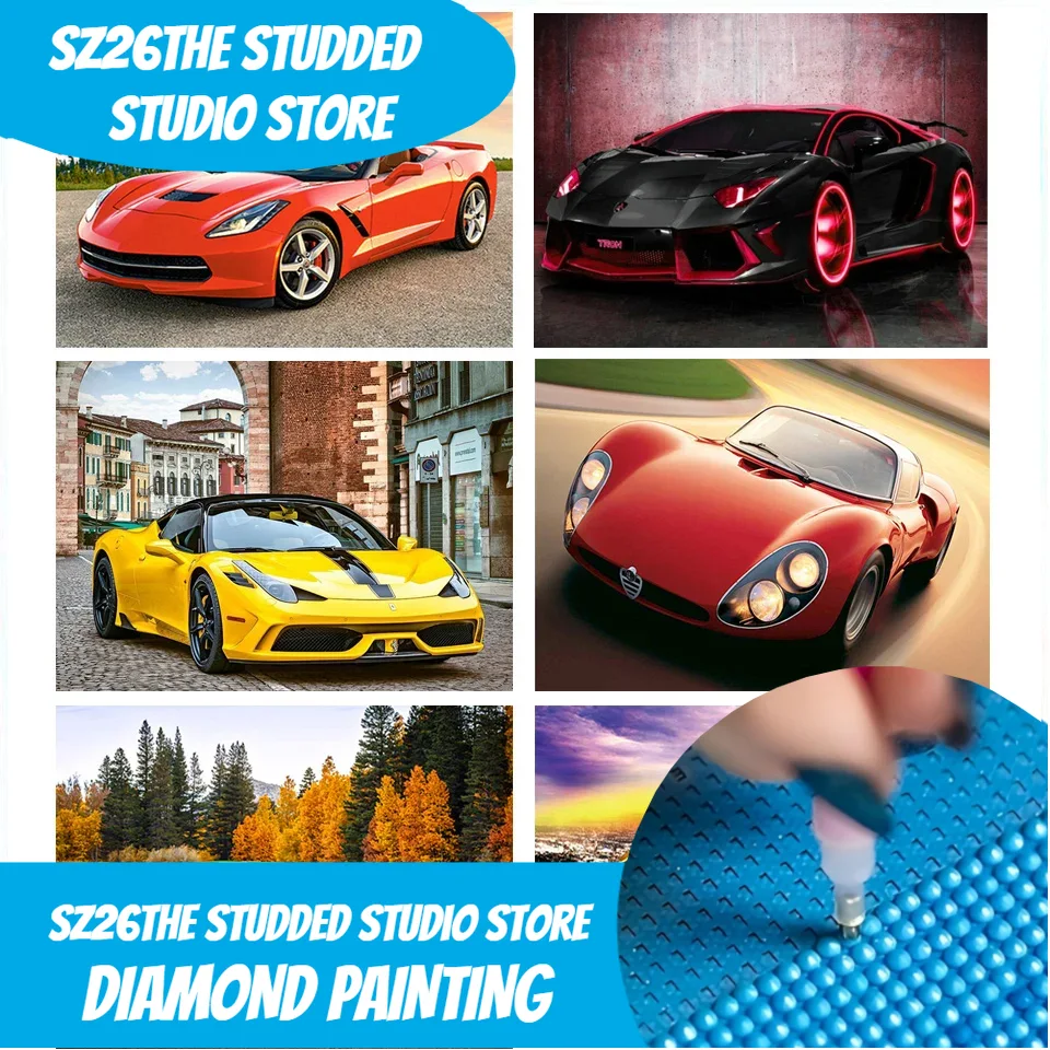 Resin Art Images - Sz26The Studded Peinture diamant Lamborghini GTP,