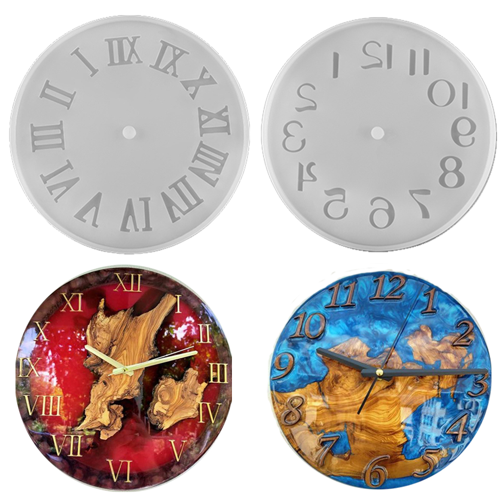 Resin Art Alphabet - Clock Resin Molds Arabic Roman Numerals