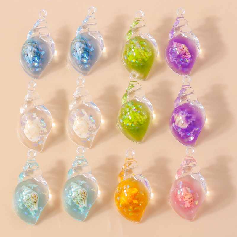 Resin Art Beach Theme - Leslie 10pcs Colorful Resin Summer Beach