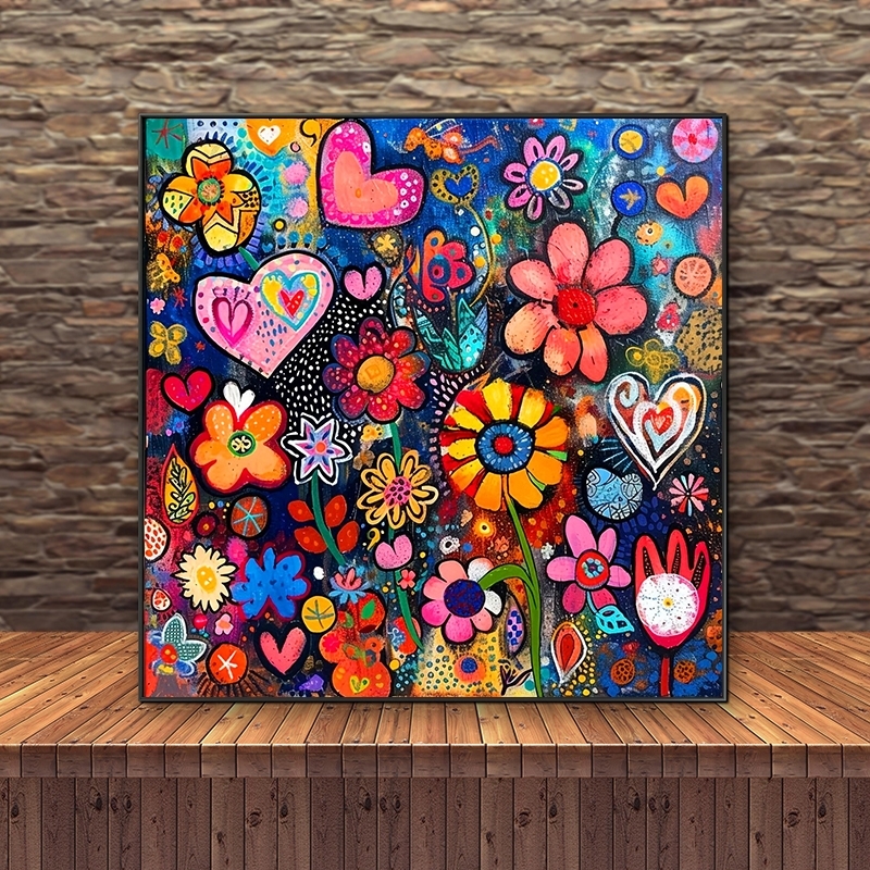 Resin Art Wall - Flower Pattern DIY Diamond Arts Colorful