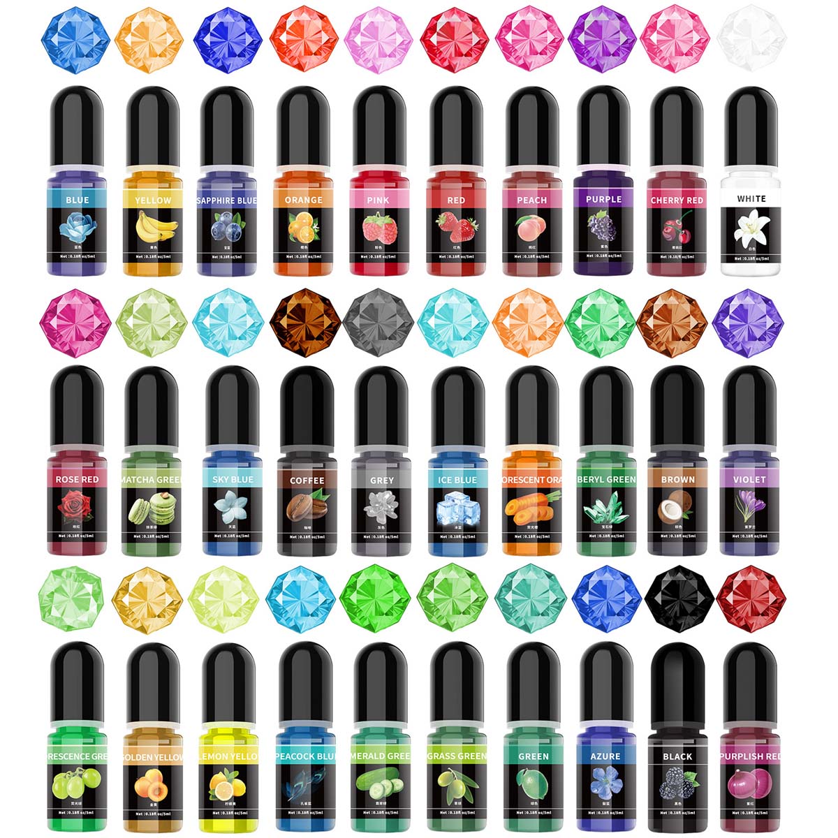 Resin Art Epoxy - 5ml/Bottle Epoxy Resin Pigment Liquid Colorant