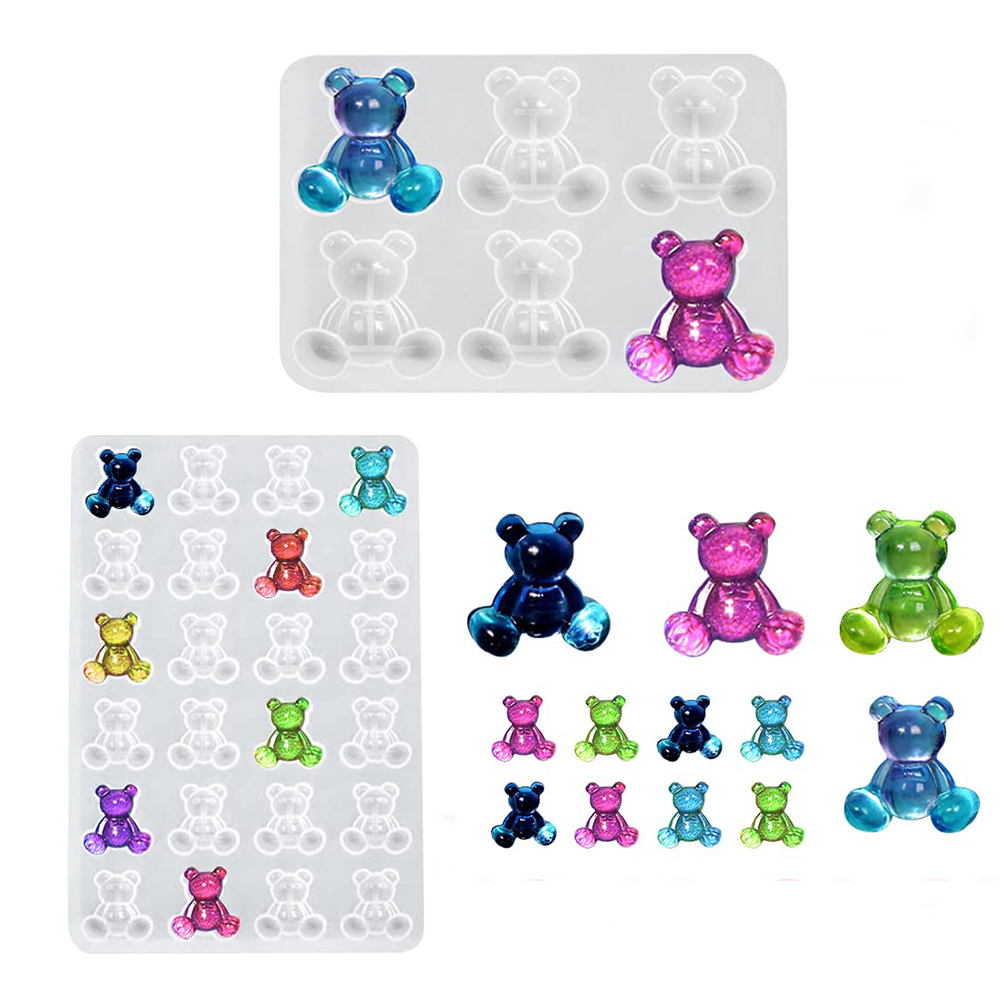Resin Art Glue - Crystal Bear Resin Silicone Molds Small