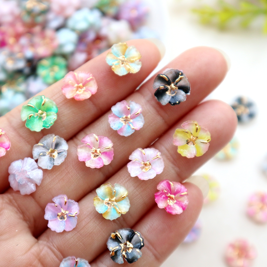 Resin Art Flowers - 30pcs Mini Resin Flower Cabochons -