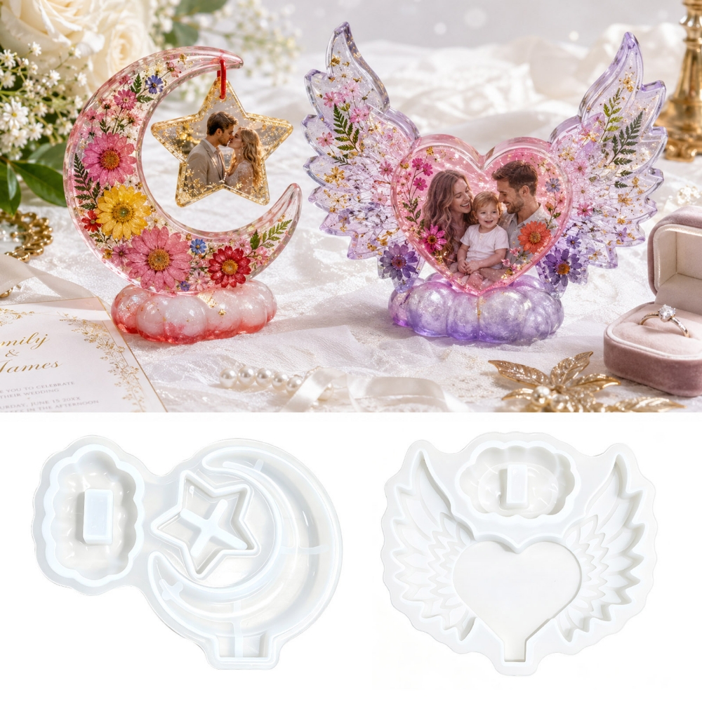 Resin Art Epoxy - S0308 Heart Shaped Photo Frame Ornament