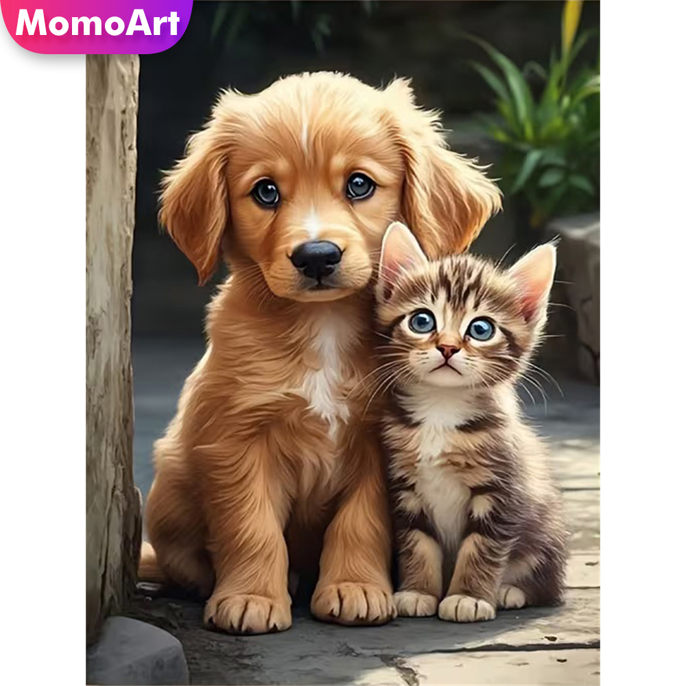 Resin Art For Beginner - Momoart Diamond Embroidery Dog Animal Painting