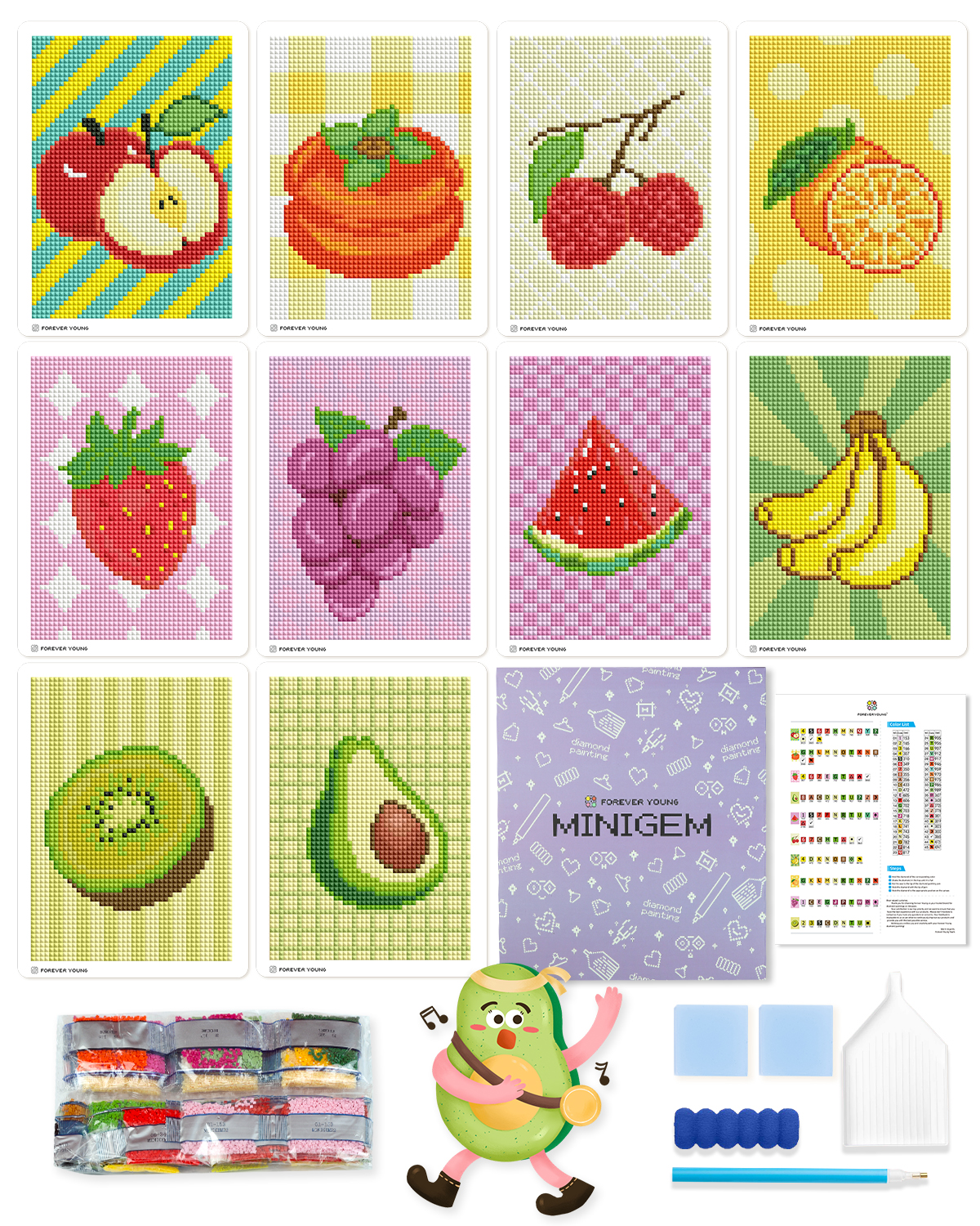 Resin Art For Beginner - ForeverYoung DIY Diamond Painting Kits Fruit