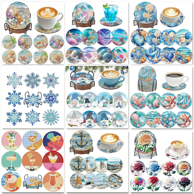 Resin Art For Beginner - 8 Pieces of Diamond Art Painting