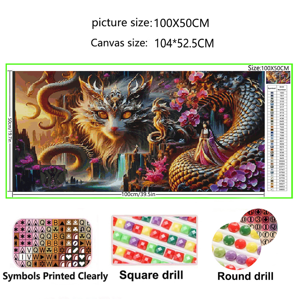 Diy diamond art Cat dragon Wom - Resin Art Images 评论和价格