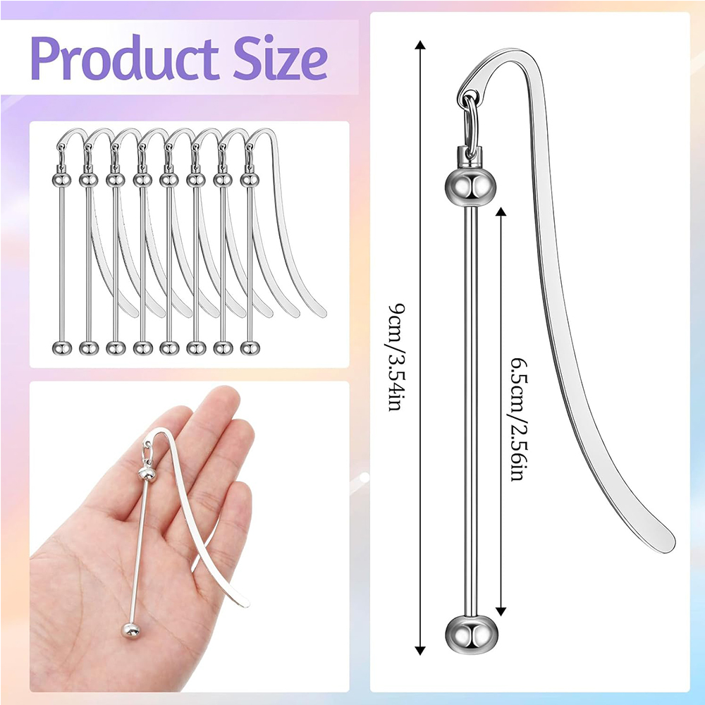 6Pcs Beadable Bookmarks DIY Me - Resin Art Bookmark 评论和价格