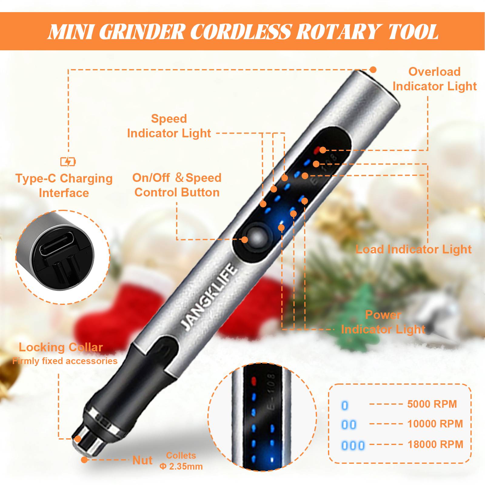 JANGKLIFE USB Cordless Rotary  - Resin Art Drill Machine 评论和价格