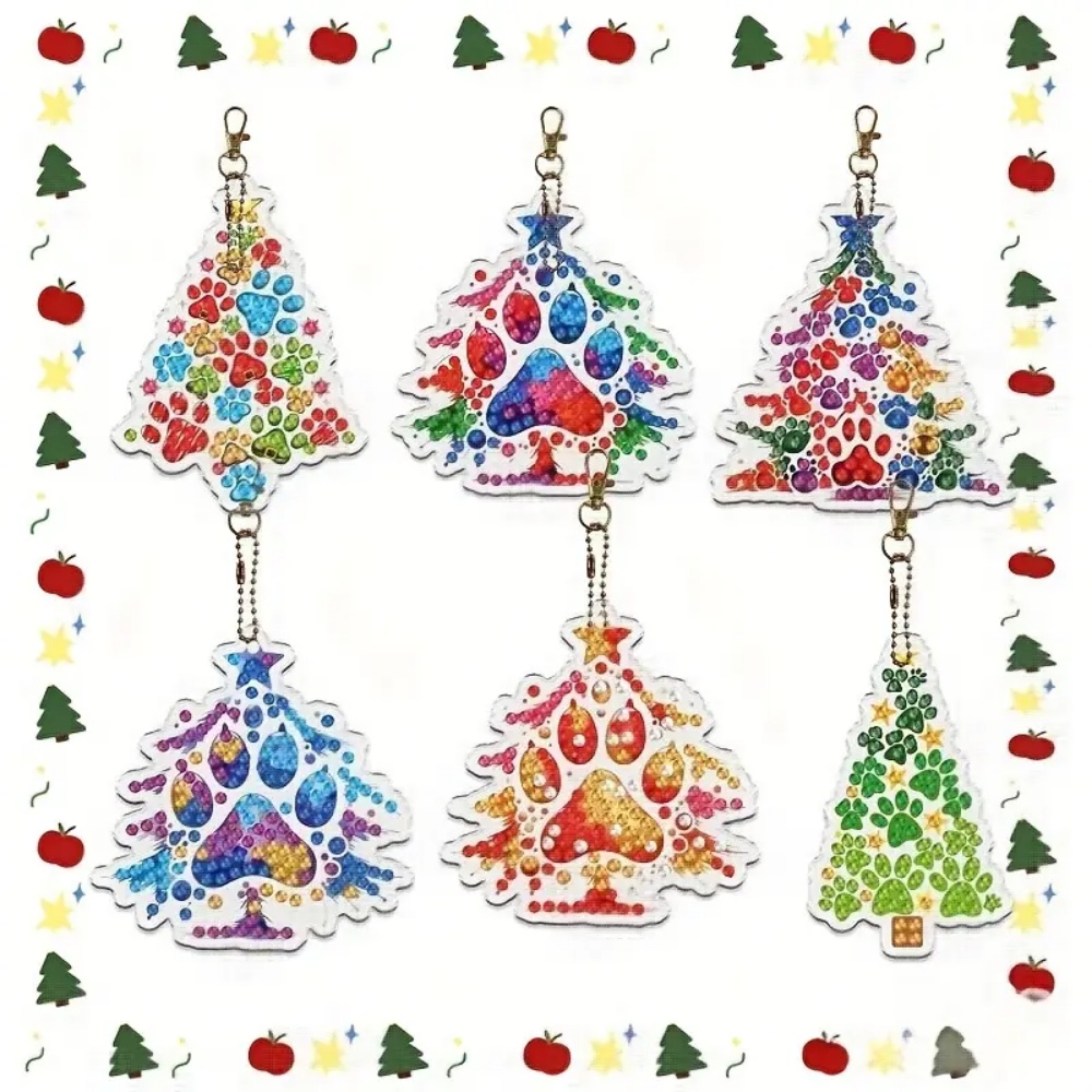 6pcs/Set DIY Christmas Tree Pa - Resin Art Bookmark 评论和价格