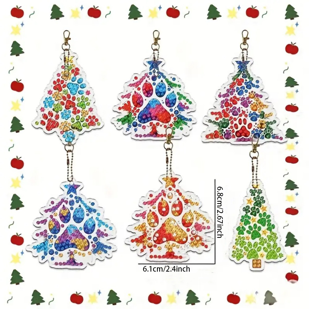 6pcs/Set DIY Christmas Tree Pa - Resin Art Bookmark 评论和价格