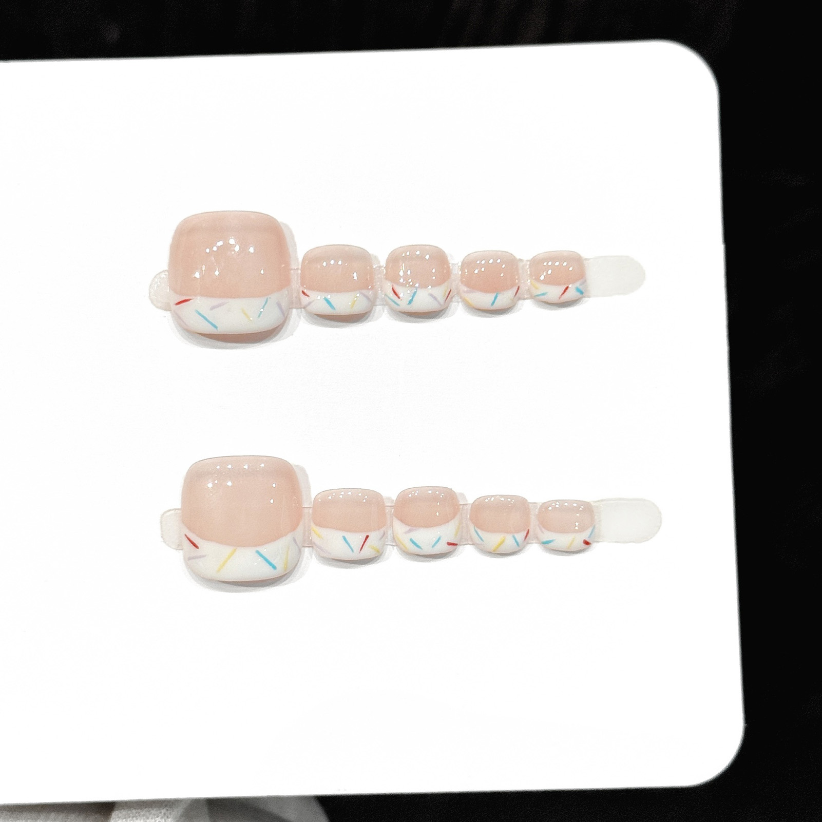 10pcs French Style Toenail Tip - Resin Art Online 评论和价格