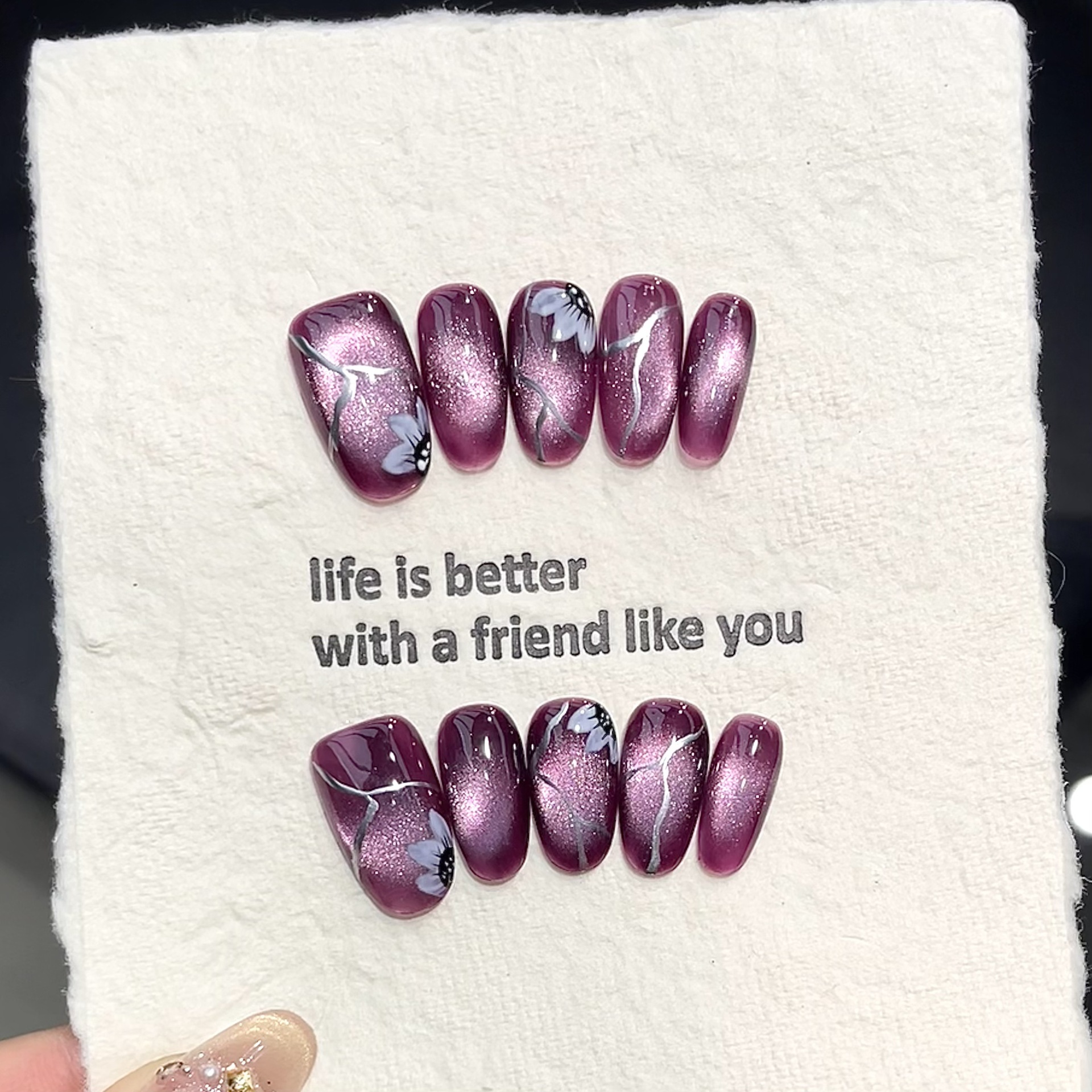 10pcs Handmade Pressed Oval Na - Resin Art Flowers 评论和价格