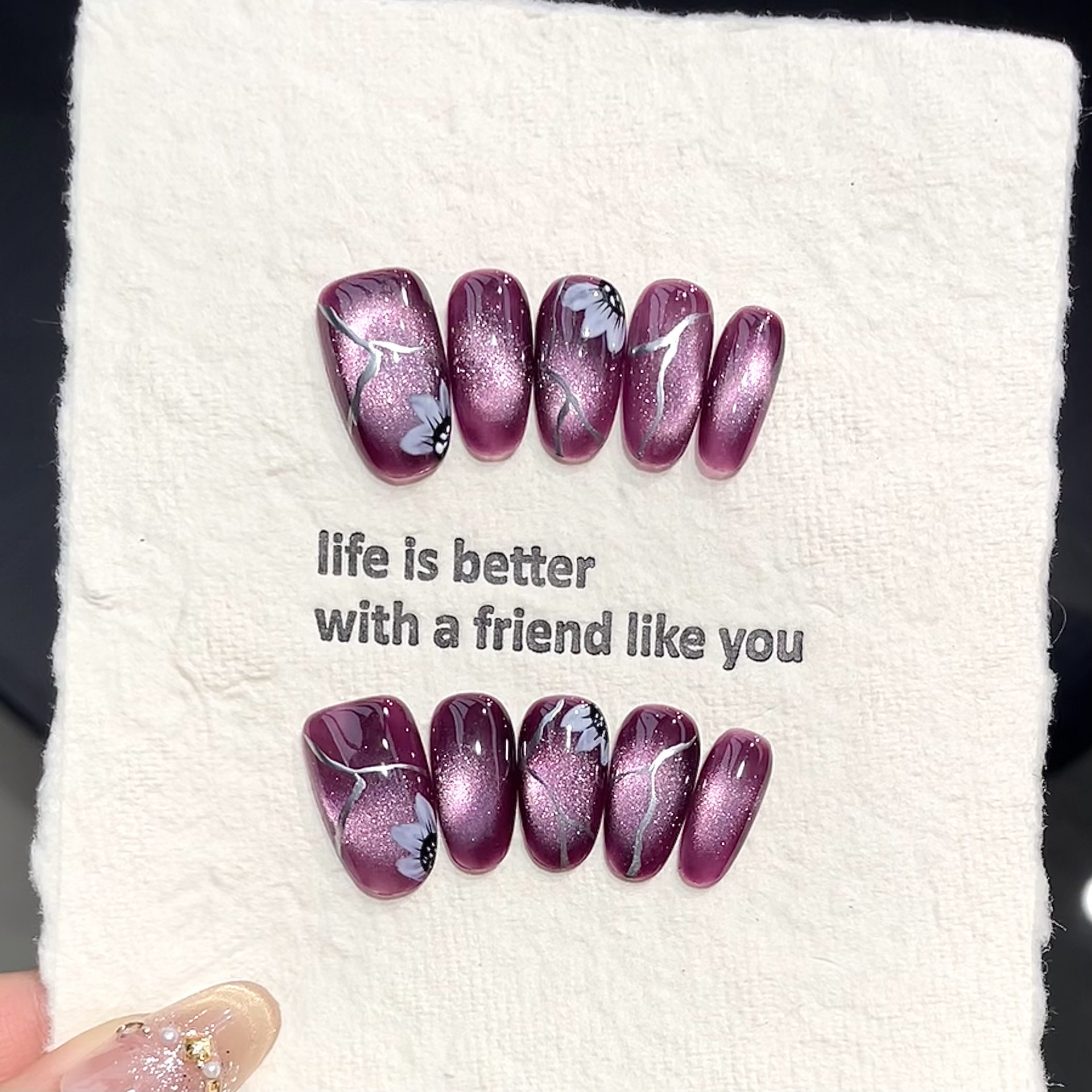 10pcs Handmade Pressed Oval Na - Resin Art Flowers 评论和价格
