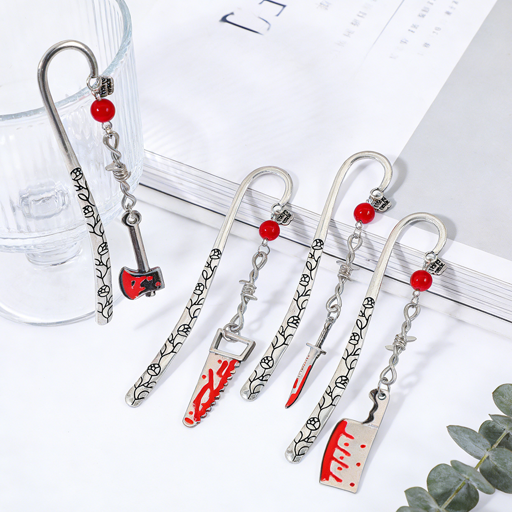 Horror Bloody Knife Bookmarks  - Resin Art Bookmark 评论和价格