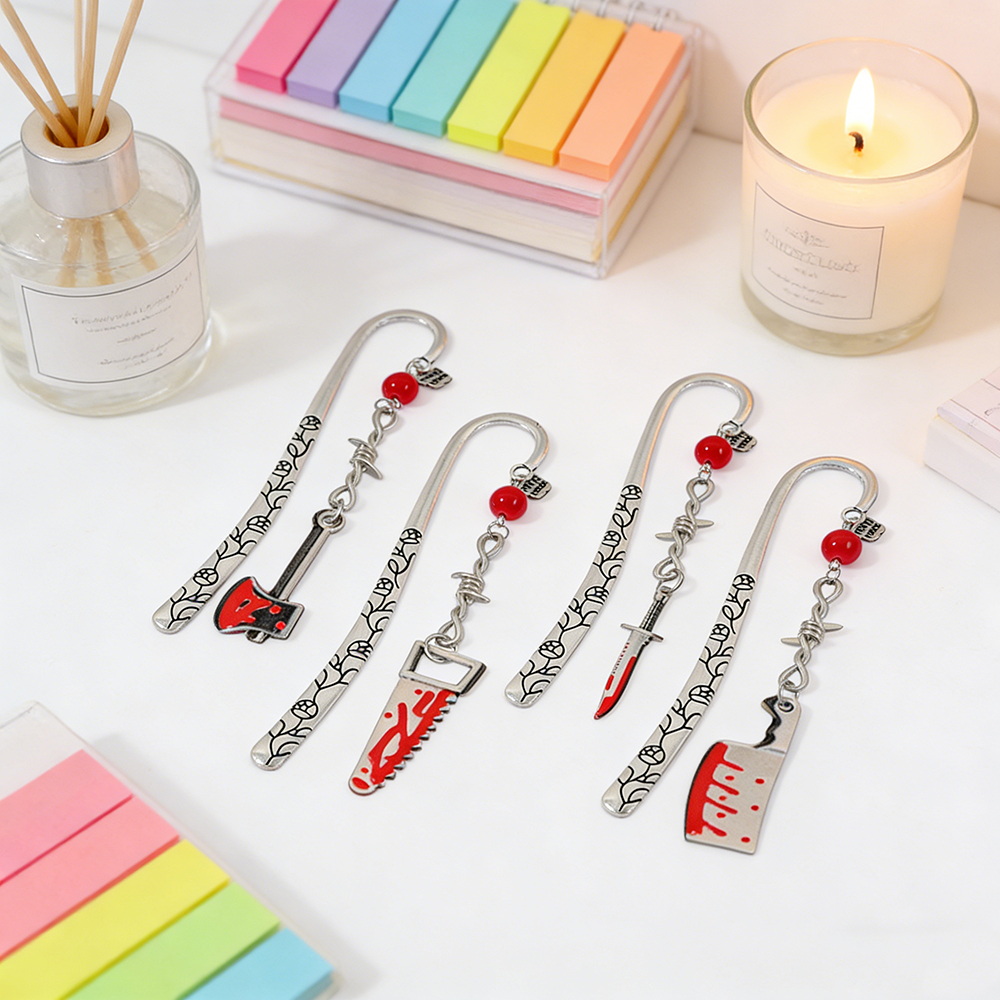Horror Bloody Knife Bookmarks  - Resin Art Bookmark 评论和价格