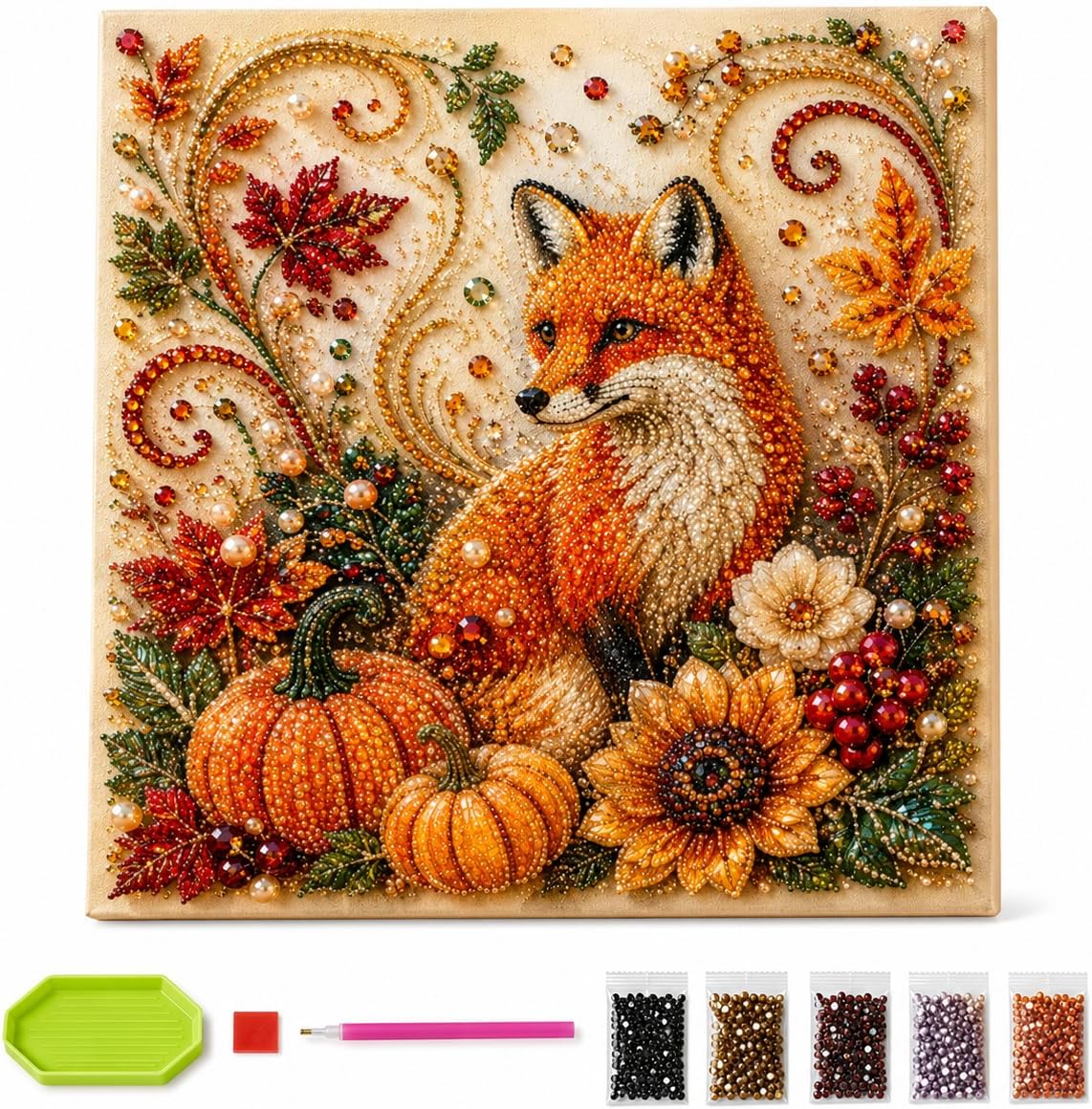 Autumn Diamond Pearl Painting  - Resin Art For Beginner 评论和价格