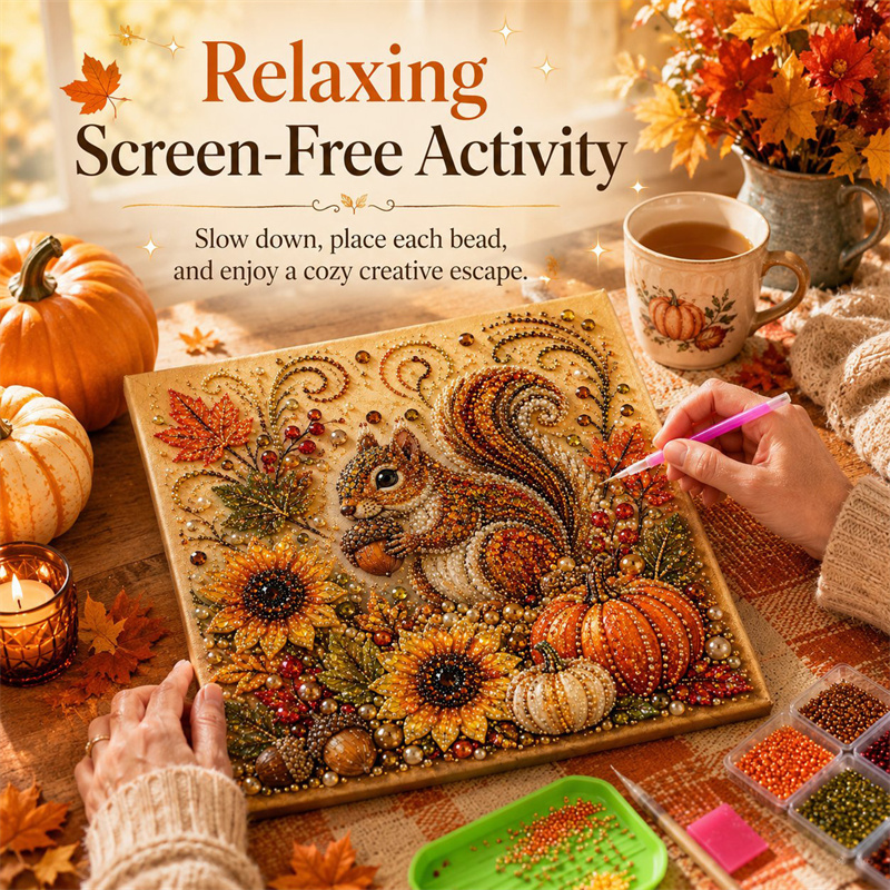 Autumn Diamond Pearl Painting  - Resin Art For Beginner 评论和价格