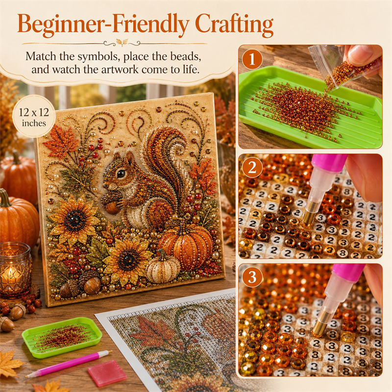Autumn Diamond Pearl Painting  - Resin Art For Beginner 评论和价格