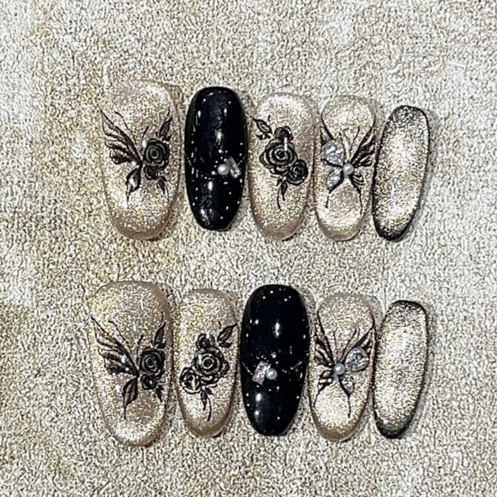 10pcs Black Cat's Eye Handmade - Resin Art Online 评论和价格