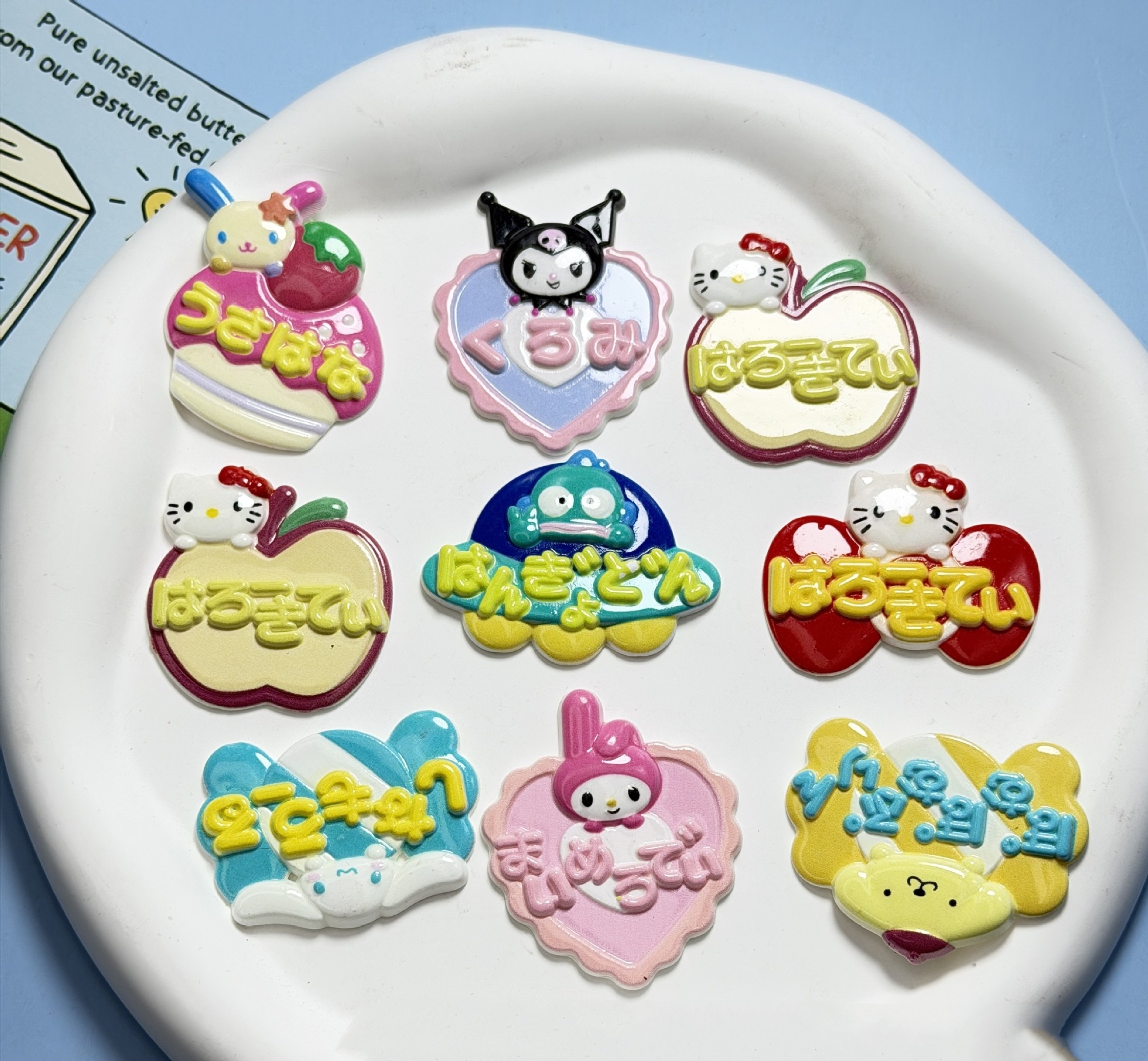 10PCS Cute Character Resin Cab - Resin Art Case 评论和价格