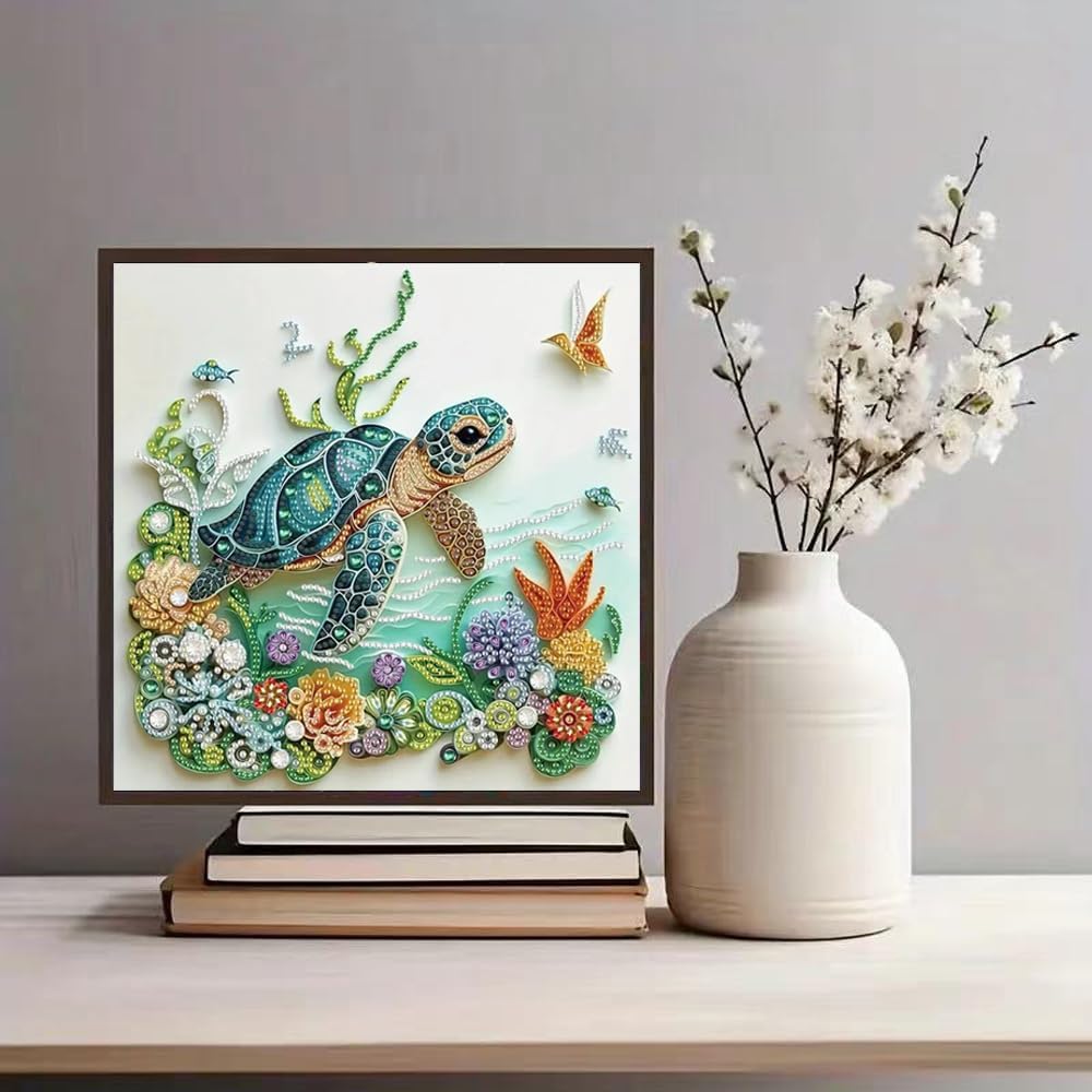 Sea Turtle Animal Diamond Pain - Resin Art For Beginner 评论和价格