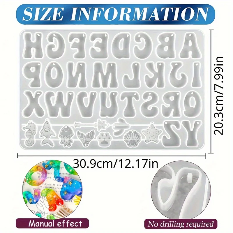 Silicone Resin Casting Molds S - Resin Art Alphabet 评论和价格