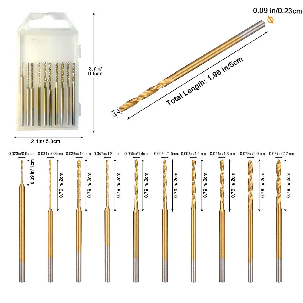 10Pcs Mini Drill Bit Set Engra - Resin Art Drill Machine 评论和价格