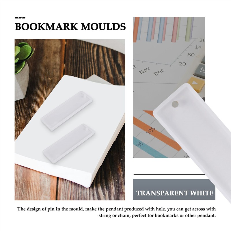The New 6 Pcs/set Rectangle Si - Resin Art Bookmark 评论和价格